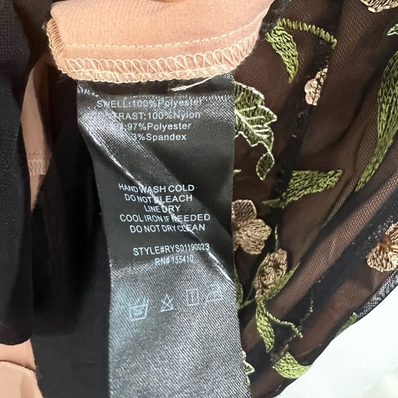 Ryse the label black floral dress large - Picture 7 of 8